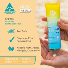 Load image into Gallery viewer, Sun Zapper - Pure Zinc Sunscreen Lotion 100mL SPF 50+ 25% Zinc