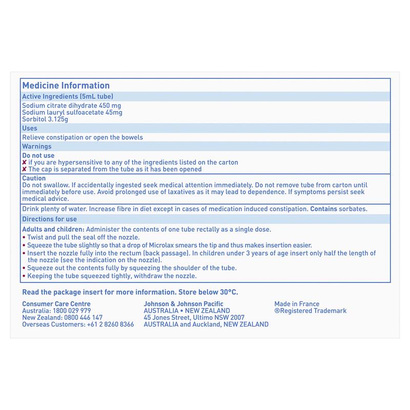 Microlax Enemas 5mL 12-Pack