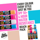 Sun Zapper Zinc Stick Beach 4-Pack SPF 50+ — Light Skin Tone, Pink, White & Blue thumbnail 2