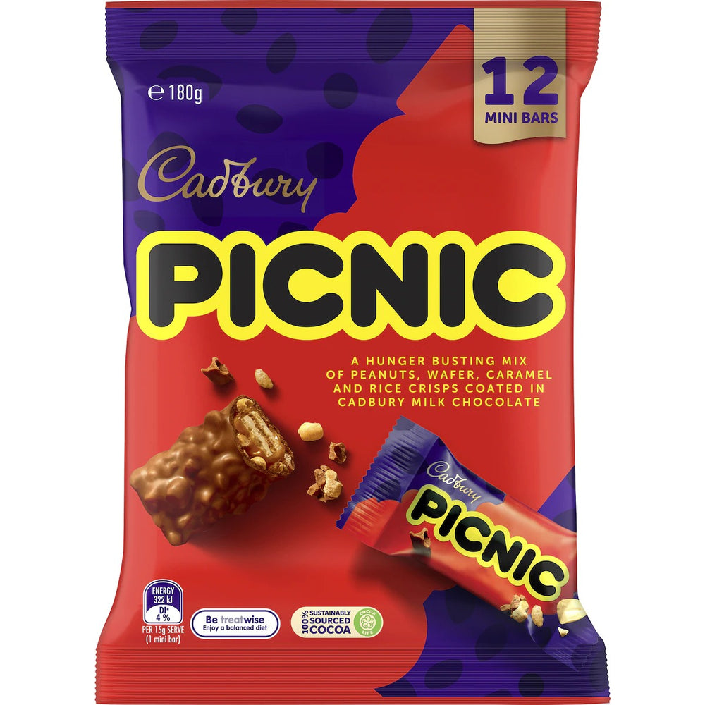 Cadbury Picnic Bars — 12 Treat-Size, 180g