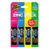 Sun Zapper Zinc Stick Rainbow 4-Pack SPF 50+ – Pink, Blue, Yellow & Green